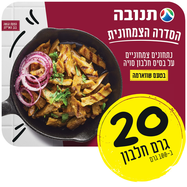 נתחונים צמחוניים על בסיס חלבון סויה בטעם שווארמה