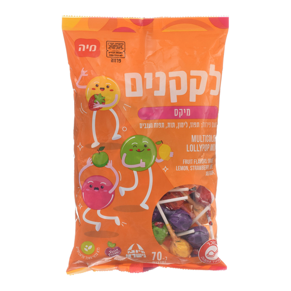 לקקנים סוכריות על מקל 70 יח - מידע תזונתי