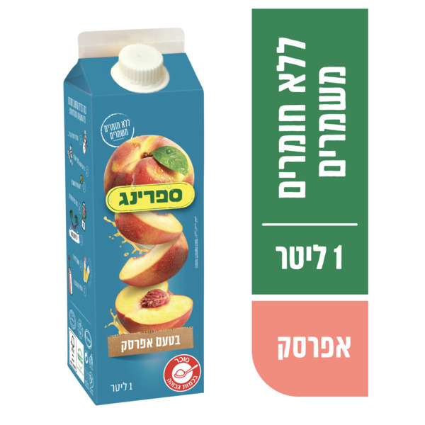 קרטונית נקטר ספרינג אפרסק 1 ליטר