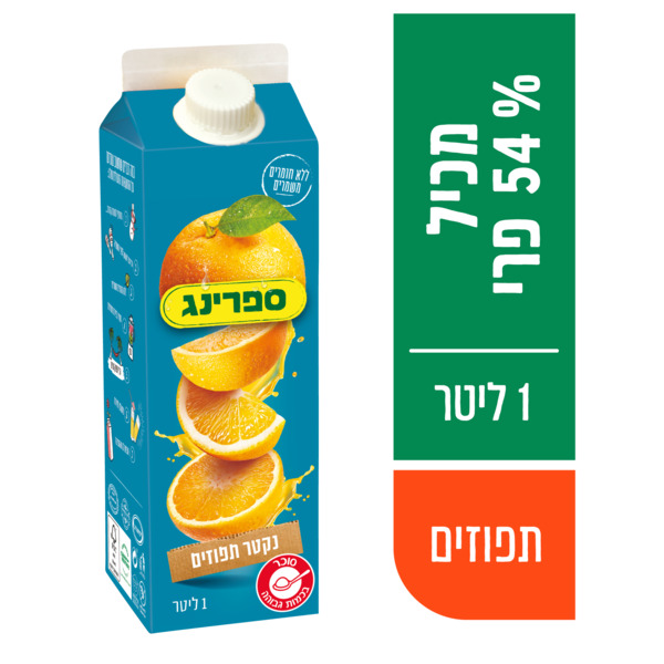 ספרינג תפוז קרטונית 1ל - מידע תזונתי
