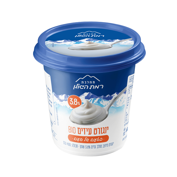 יוגורט עיזים 3.8% 400 גר` רמת הגולן