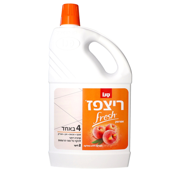 נוזל לניקוי רצפות פרש אפרסק 2 ל' ריצפז סנו
