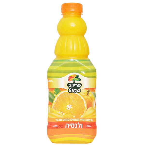 100% מיץ תפוזים ולנסיה סחוט 1 ליטר פריניב