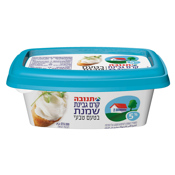 קרם גבינת שמנת %5 בטעם טבעי 200 ג' תנובה