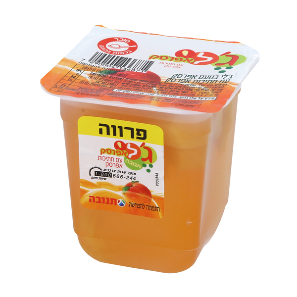 ג'לי אפרסק עם חתיכות אפרסק תנובה  125 מ" - מידע תזונתי