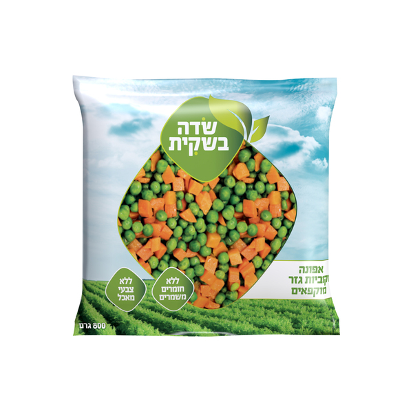 אפונה וגזר 800 גר שדה בשקית - מידע תזונתי
