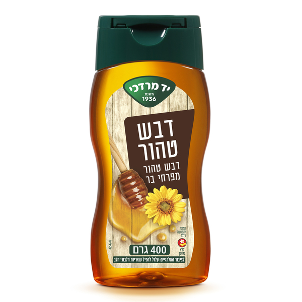 דבש טהור מפרחי בר בלחיץ 400 ג' יד מרדכי