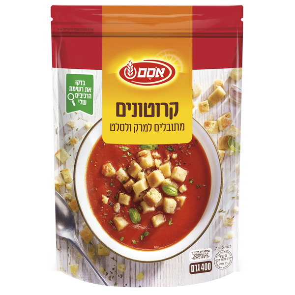 קרוטונים מתובלים למרק אסם 400 גרם