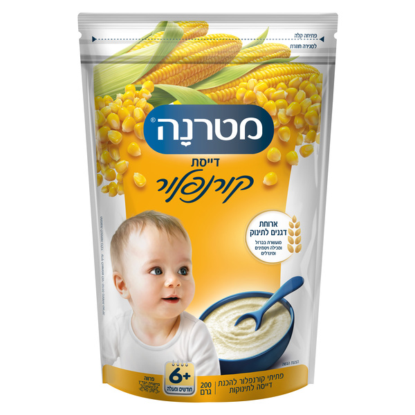מטרנה דייסת קורנפלור פרוביוטיקה 12*200ג - מידע תזונתי