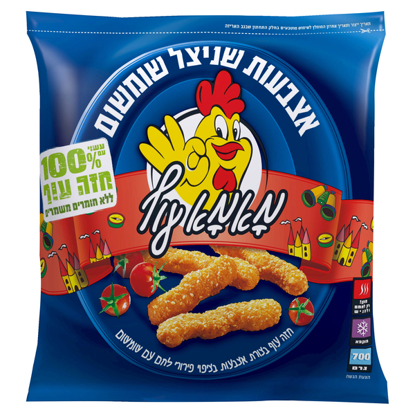 אצבעות שניצל ציפוי שומשום מאמא עוף 700 ג - מידע תזונתי