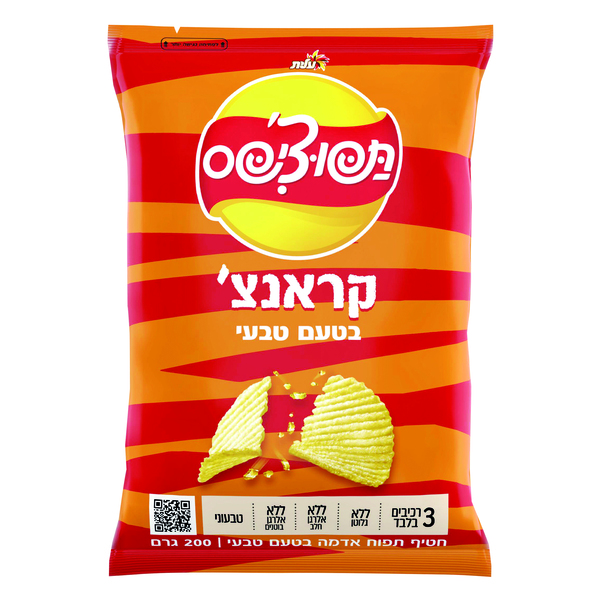תפוצ'יפס קראנצ' בטעם טבעי 200 גרם