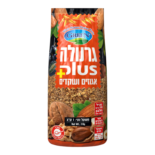 גרנולה אגוזים ושקדים 1 ק"ג.