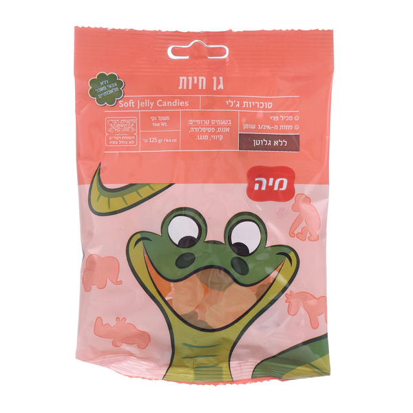 סוכריות ג'לי גן חיות 125גר - מידע תזונתי