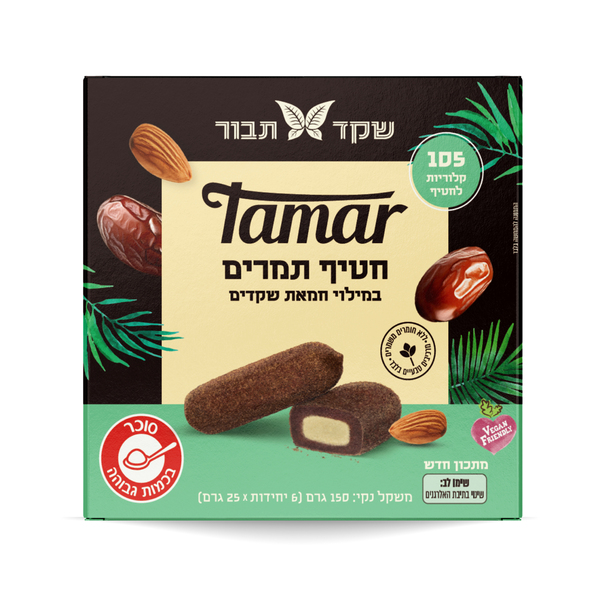 מארז חטיפי תמר במילוי חמאת שקדים 150 גרם (12)