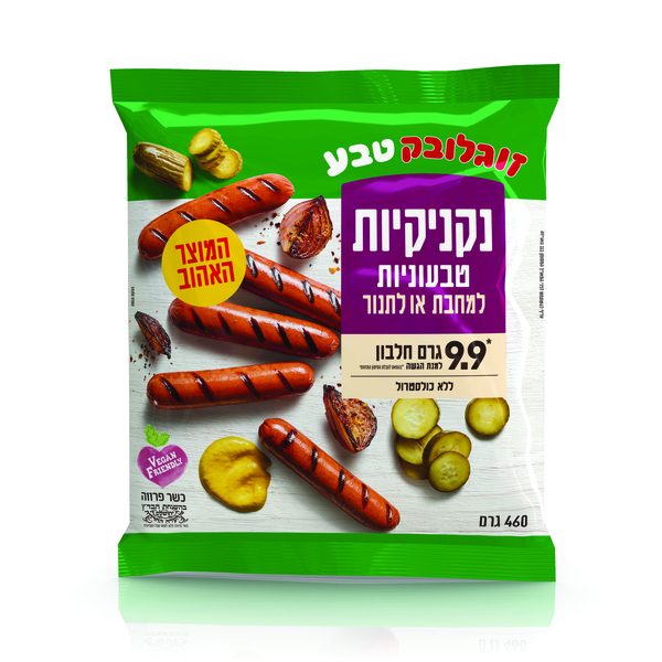 נקניקיה מן הצומח טבעוני 460 גרם - מידע תזונתי