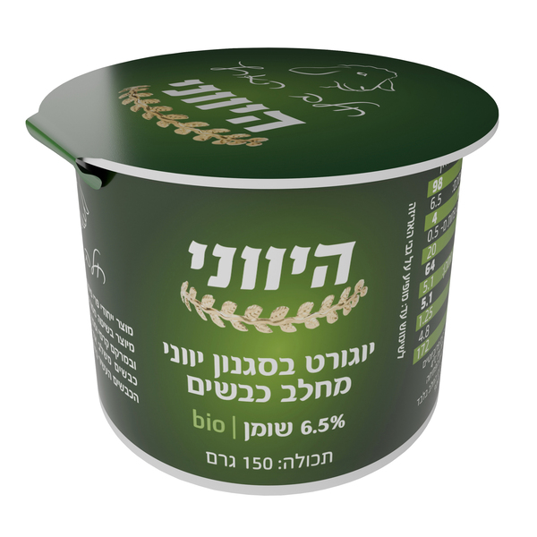 יוגורט כבשים בסגנון יוני 5% חלב הארץ 150 גרם