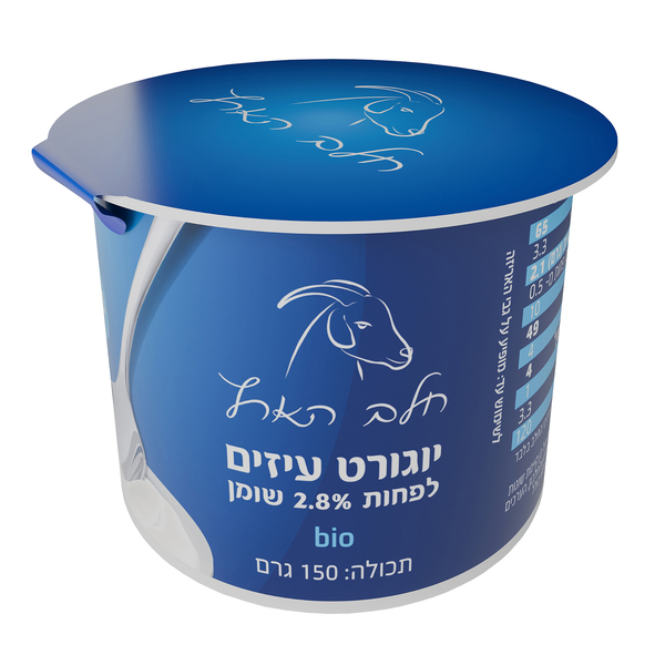יוגורט עיזים ביו 2.8% טעם טבעי חלב הארץ 150 גרם