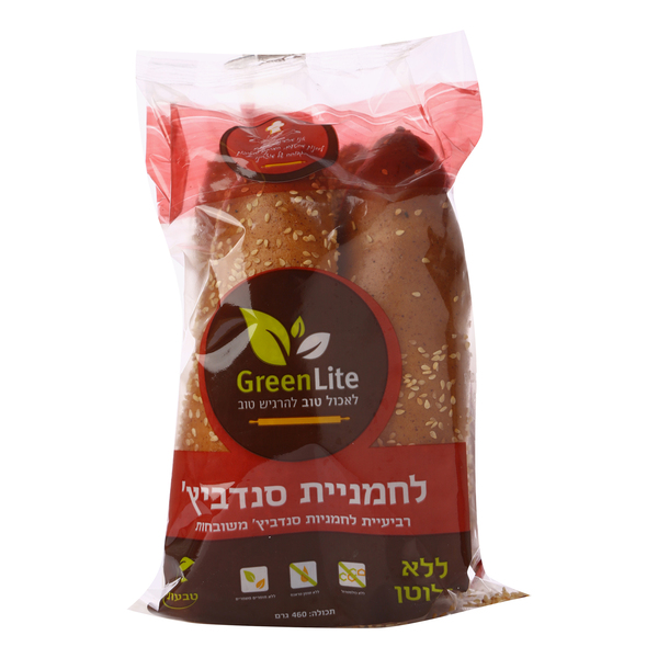 לחמניות סנדוויץ ללא גלוטן גרין לייט 4 * 115 גרם