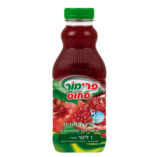 מיץ רימונים 100% סחוט טרי פרימור 1 ל