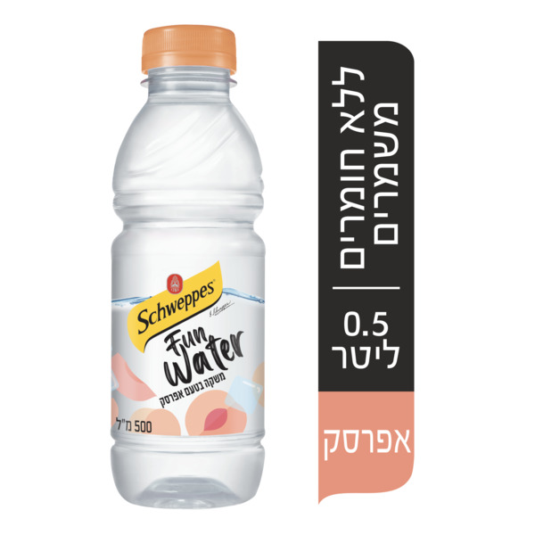 שוופס מים בטעם אפרסק, 500 מ"ל