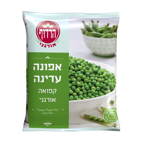 אפונה עדינה קפואה אורגני 600 גרם הרדוף - מידע תזונתי