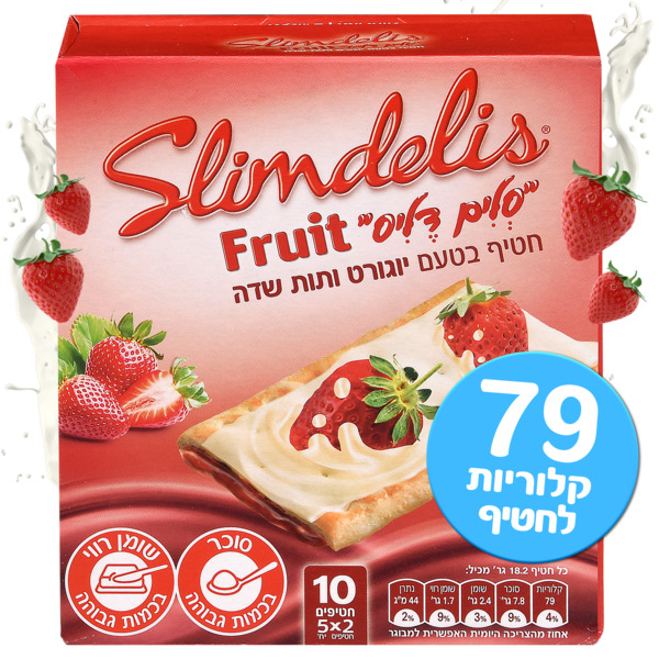 חטיף בטעם יוגורט תות סלים פרוט 182 גרם - מידע תזונתי