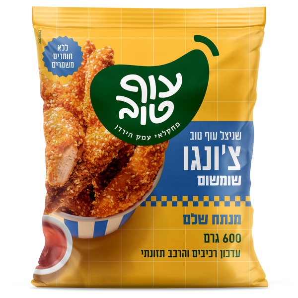 צ'ונגו רצועות שניצל בציפוי שומשום 600 ג' עוף טוב