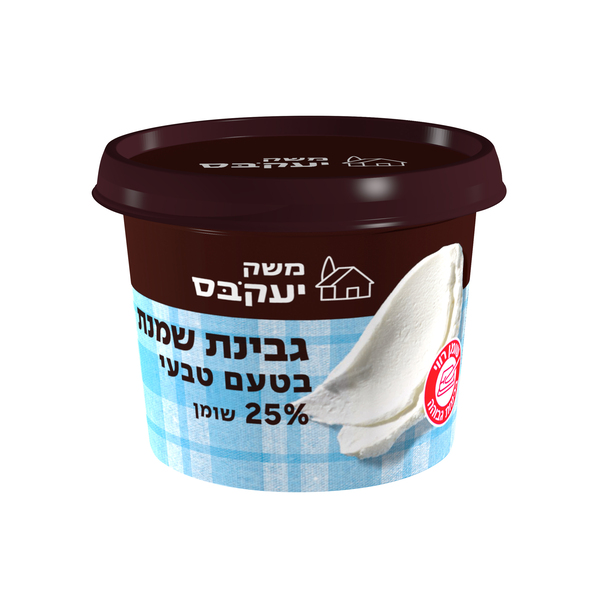 גבינת שמנת טבעית 225 גרם משק יעקבס