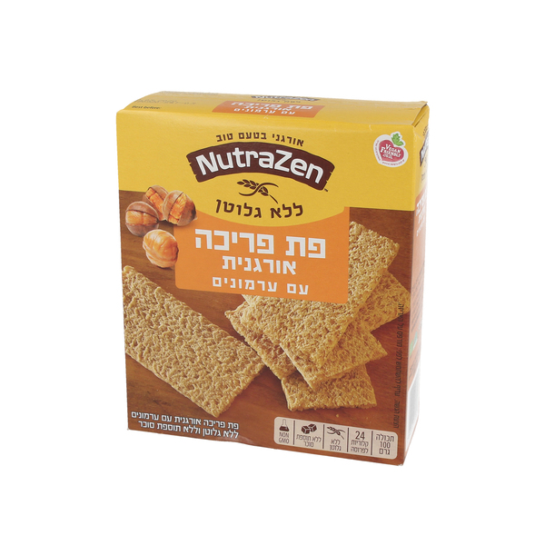 נוטרה זן פת פריכה אורגנית עם ערמונים 100 - מידע תזונתי
