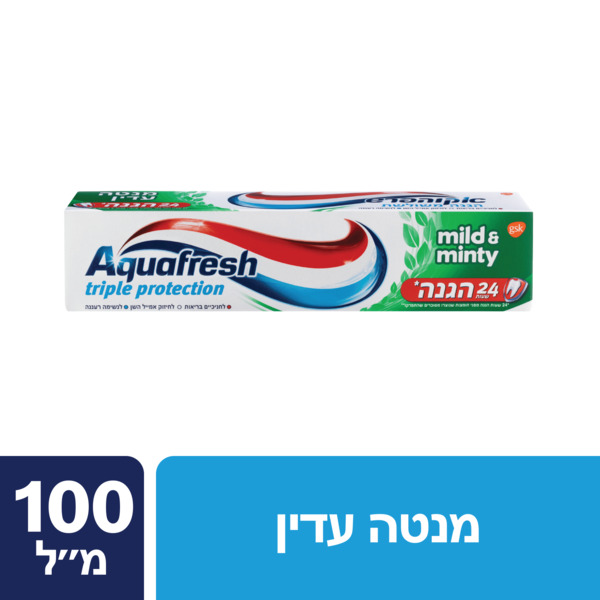 אקווה פרש - משחת שיניים מנטה עדין 100 מ"ל