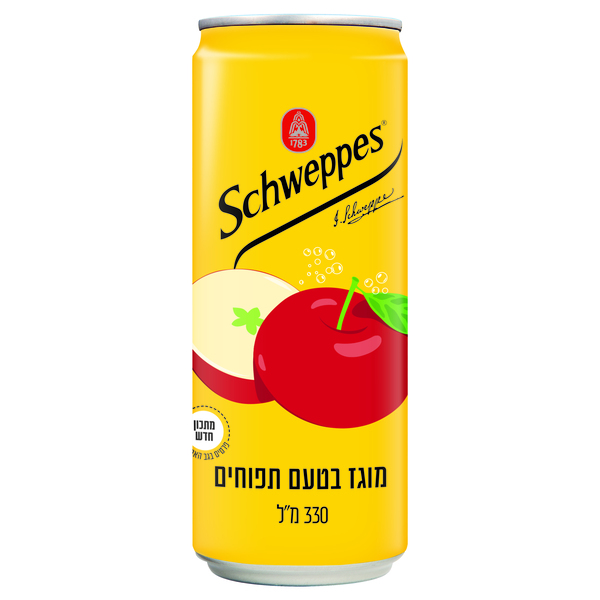 שוופס מוגז פירות תפוח פחית 330 מ"ל