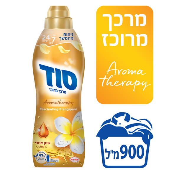 סוד ארומתרפי זהב מרכך כביסה מרוכז20%+בישום 900 מ"ל