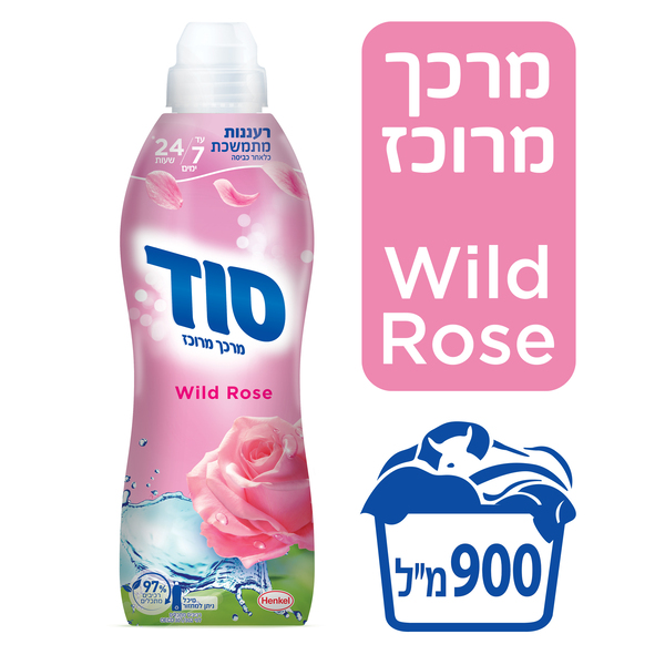 סוד ורוד מרכך כביסה מרוכז20%+בישום 900 מ"ל