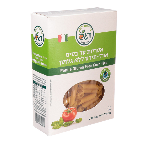 דגש פנה אורז תירס ללא גלוטן 400 גרם - מידע תזונתי