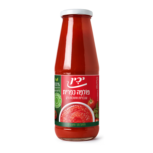 פולפה כפרית עגבניות חתוכות דק יכין 690 גרם