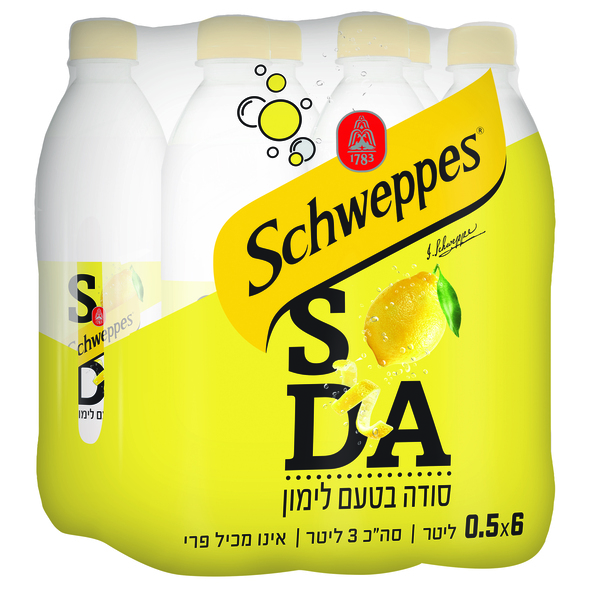 סודה בטעם לימון - מארז 6 בקבוקים 500 מ"ל
