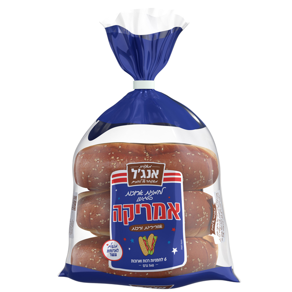 אנג'ל מארז 6 לחמניות רכות וארוכות בסגנון אמריקה