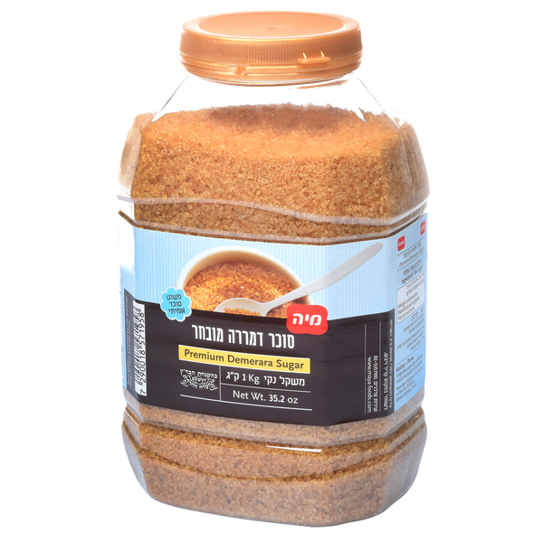 סוכר דמררה מובחר 1 ק"ג בצנצנת