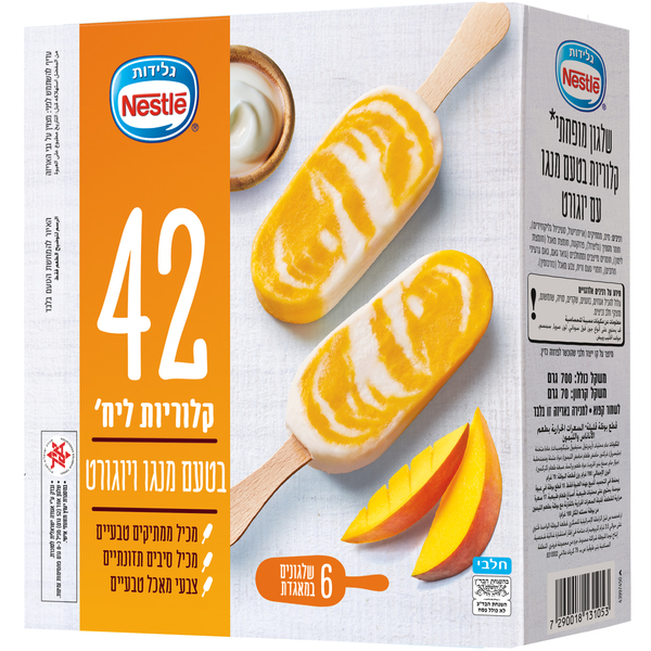 מאגדת מנגו-יוגורט לייט *6 נסטלה 312 גרם - מידע תזונתי