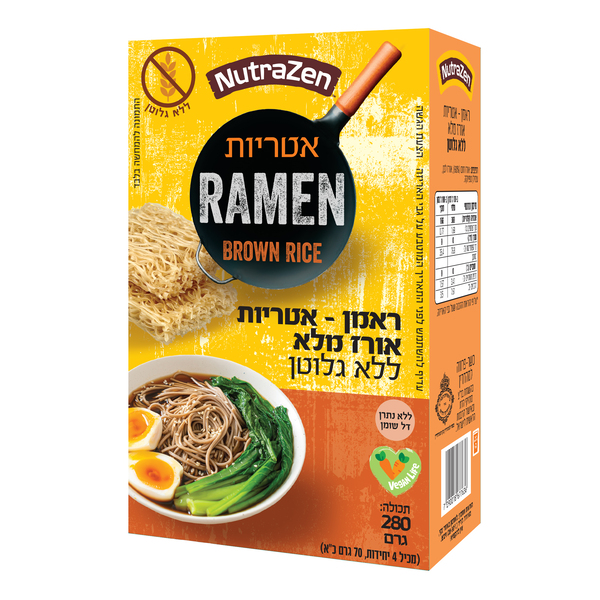 אטריות ראמן ללא גלוטן אורז מלא 280 גרם
