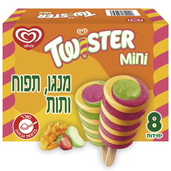 מאגדת מיני טוויסטר בטעמי מנגו תפוח ותות