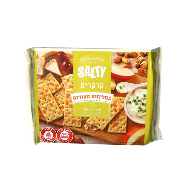 צ'וקטה קרקרים במליחות מעודנת 500 גרם - מידע תזונתי
