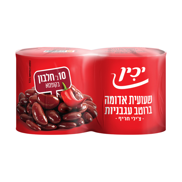 יכין שעועית אדומה ברוטבעגבניות צ'ילי חריף 2*200 OZ6