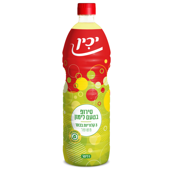 סירופ בטעם לימון 1ליטר יכין - מידע תזונתי