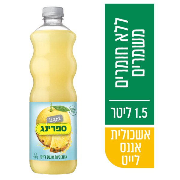 מיץ דיאט בטעם אשכוליות ואננס 1.5ל' ספרינג