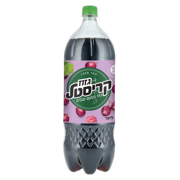 משקה מוגז בטעם ענבים 2 ל' קריסטל