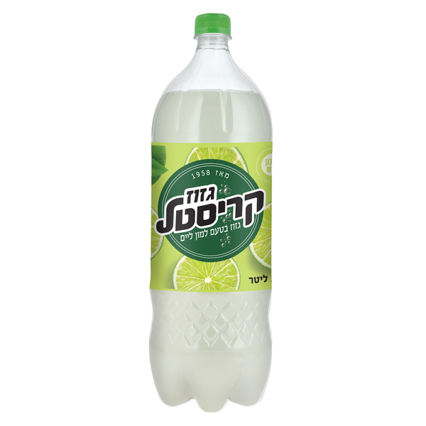 משקה מוגז בטעם לימון ליים 2 ל' קריסטל