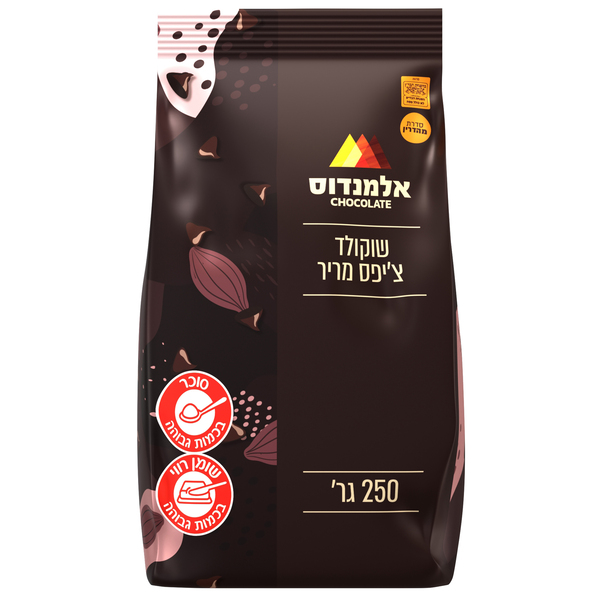 שוקולד צ'יפס מריר 250גרם
