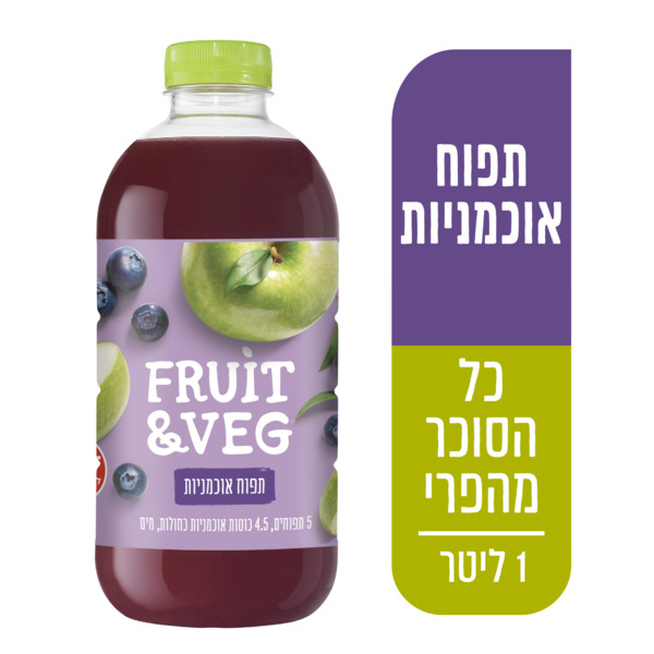 משקה קל תפוח אוכמניות פרוט & וג' 1 ליטר