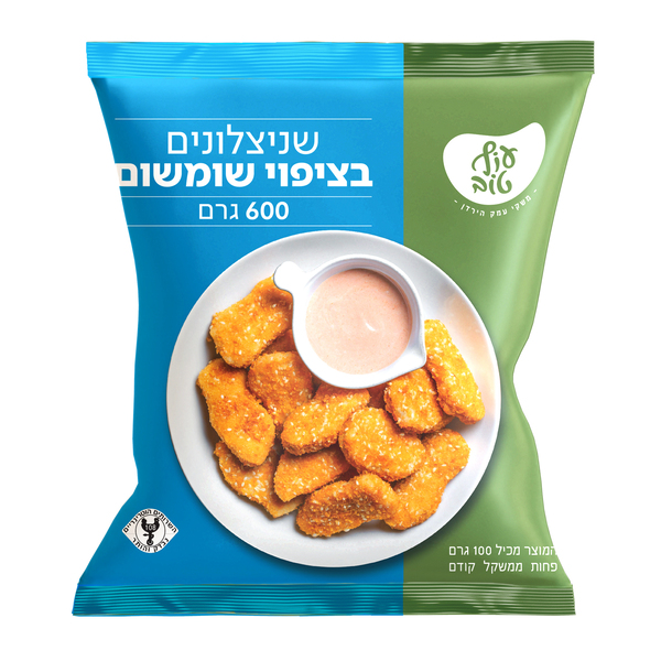 שניצלונים ציפוי שומשום עוף טוב 600 גרם - מידע תזונתי